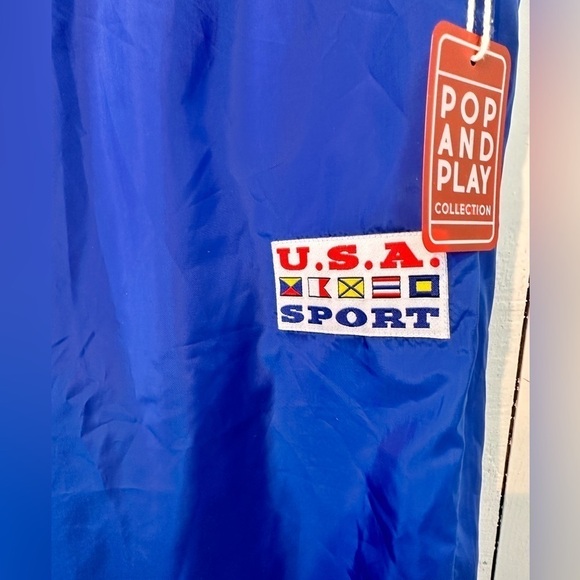 NWT 90’s Retro Windbreaker Wind Pants Women’s Small USA Blue Forever 21 - Picture 5 of 9